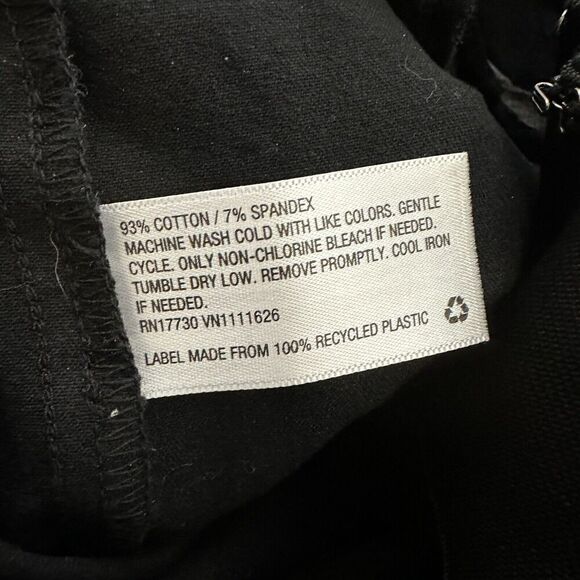 A New Day Womens Straight Leg Pant Size 2 Black Ankle Stretch Side Zip Slim - Picture 5 of 8